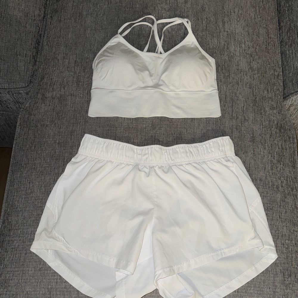 Women's White Athletic Set